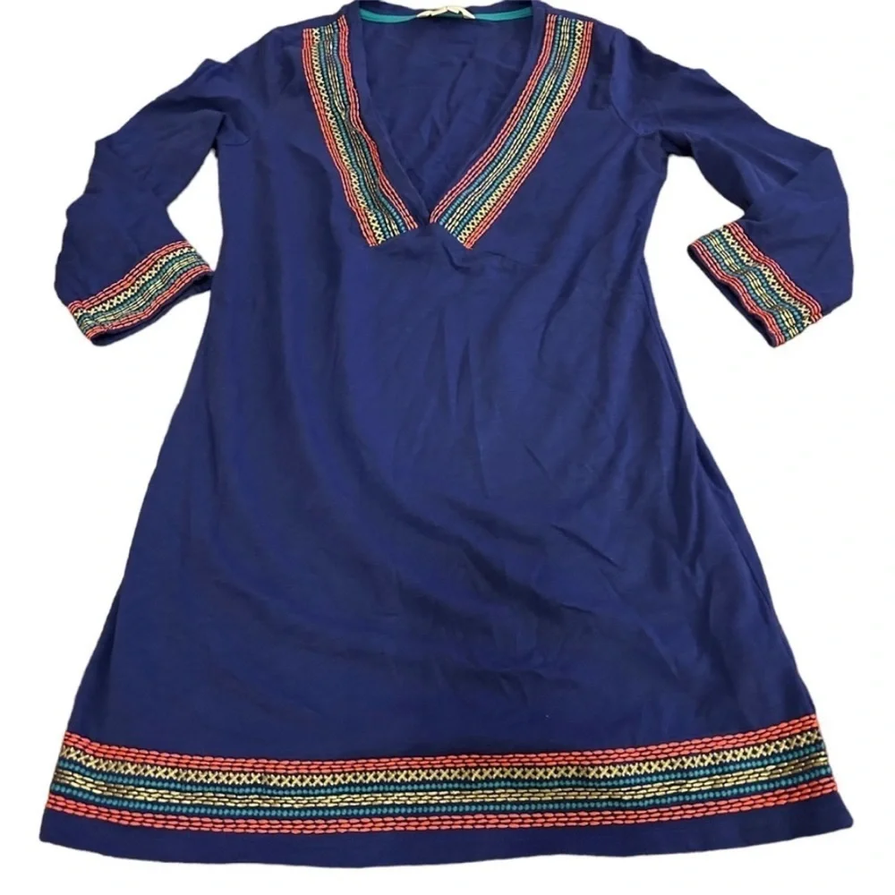 Boden Rosanna Jersey blue embroidered Tunic
Dress sz 6 - Picture 6 of 11
